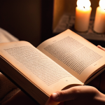 **Prompt 1:** A close-up shot of a person's hands gently holding an open physical book, their face subtly illuminated by a warm, soft glow from the pages. The background is intentionally blurred and abstract, suggesting a fading, chaotic swirl of digital notifications and busy life elements, emphasizing the feeling of deep immersion and escape into the tranquil world of the book. The atmosphere is one of profound peace, focus, and quiet calm.
    *   **Keywords:** `person holding open book, warm glow on pages, soft focus, blurred chaotic background, sense of tranquil escape, deep immersion, peaceful, quiet, stress relief, cozy lighting, intimate atmosphere, highly detailed, cinematic photography.`