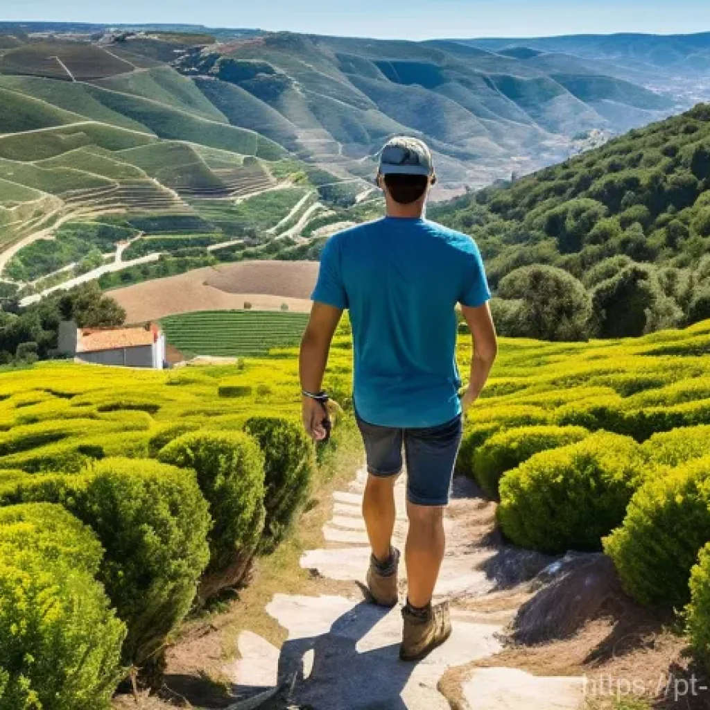 스트레스 해소를 위한 취미와 여가 시간 - **Vibrant Portuguese Adventure: Hiking and Urban Greenery**
    "A bright, wide-angle image capturin...